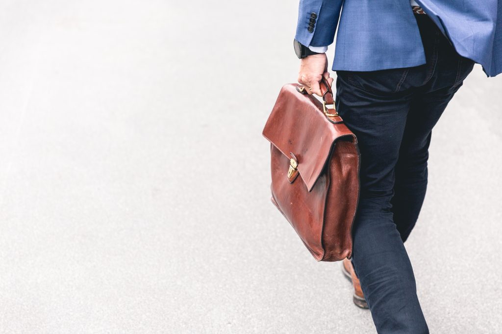 Man carrying a briefcase